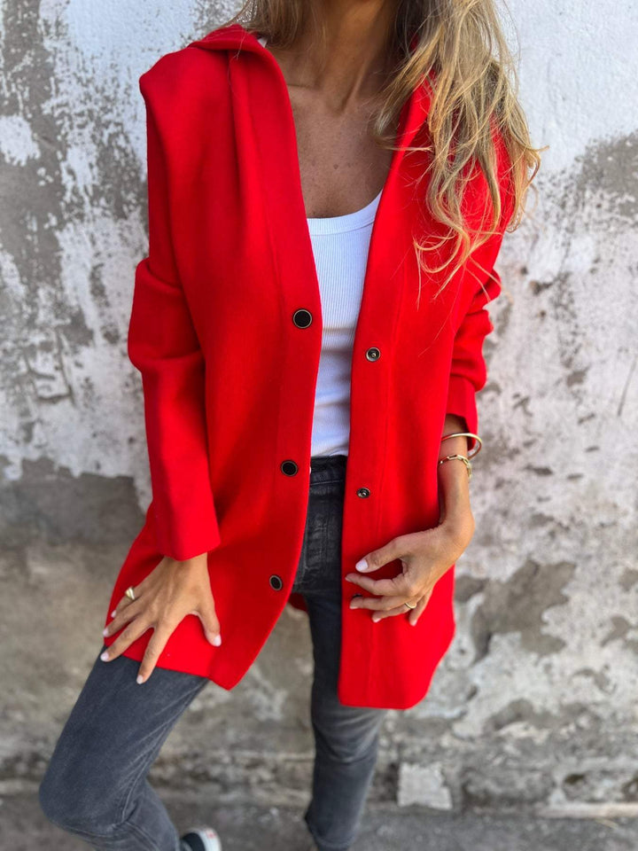 Kristin | Hooded Longline Knit Cardigan