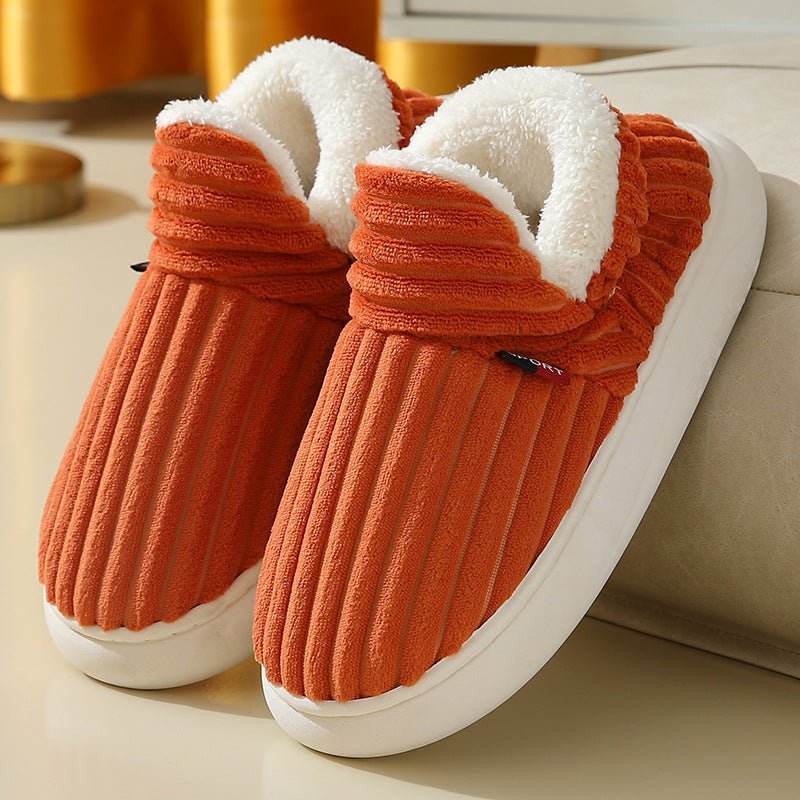 Laura | Plush-Lined Ribbed Corduroy Slippers