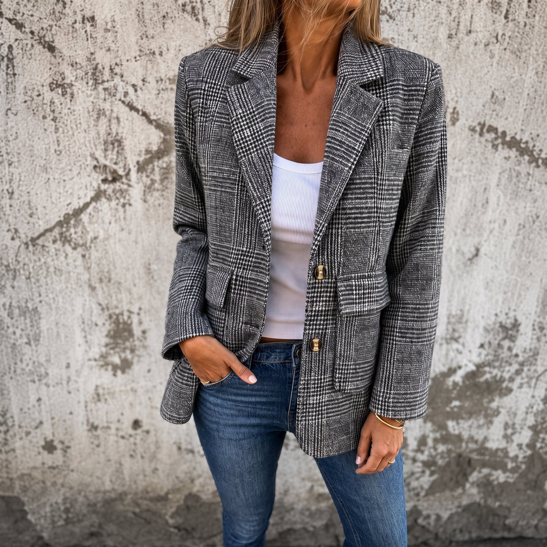Lauren | Check Notch Lapel Tailored Blazer