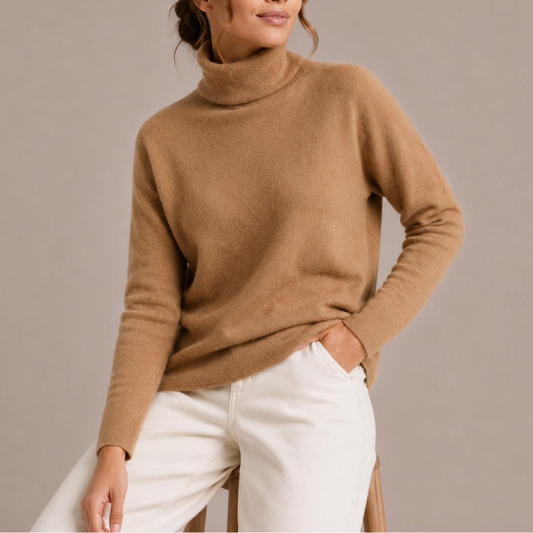 Lisa | Roll Neck Long Sleeve Knitted Jumper