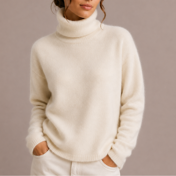 Lisa | Roll Neck Long Sleeve Knitted Jumper