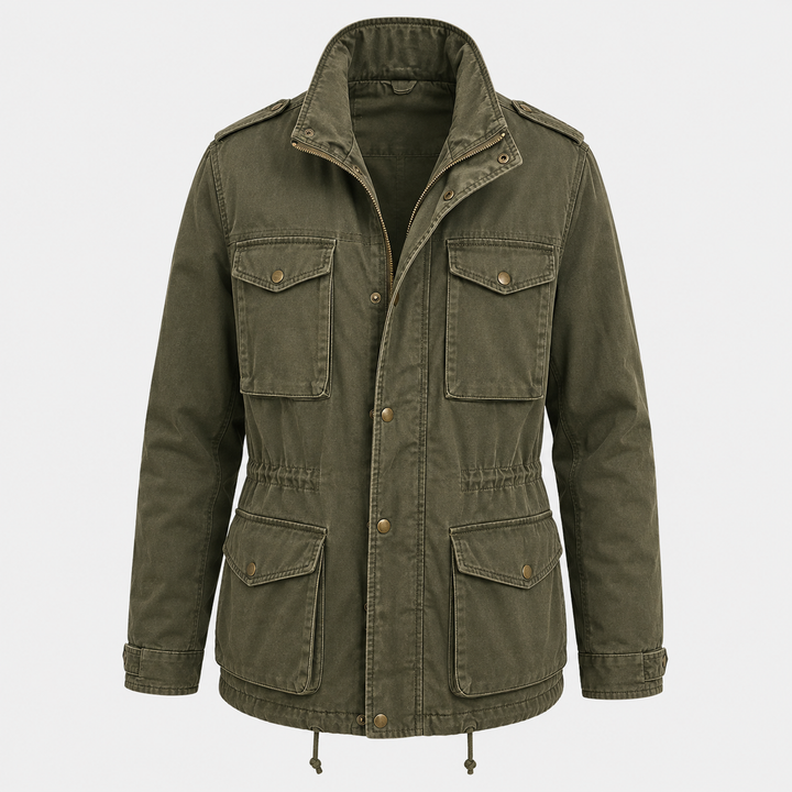 Marcus | Stand Collar Military Field Jacket