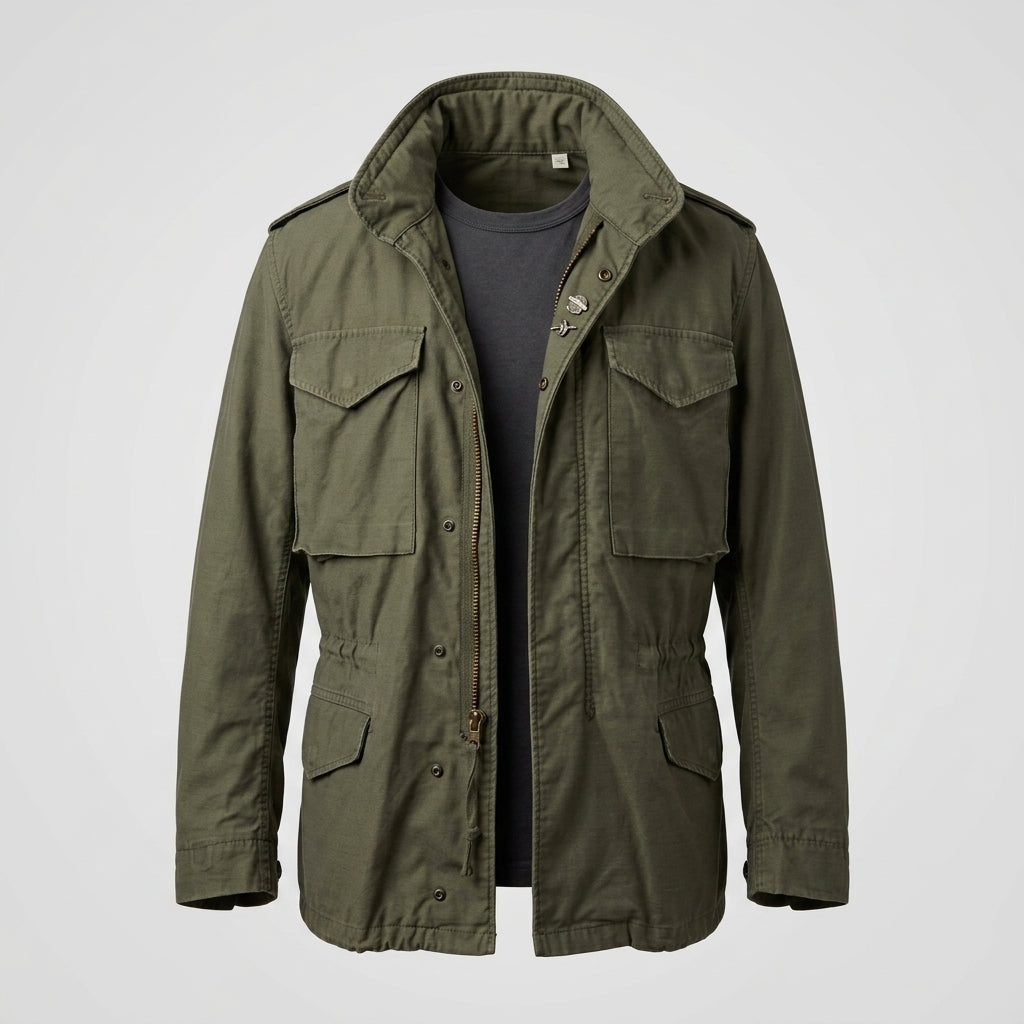Marcus | Stand Collar Military Field Jacket