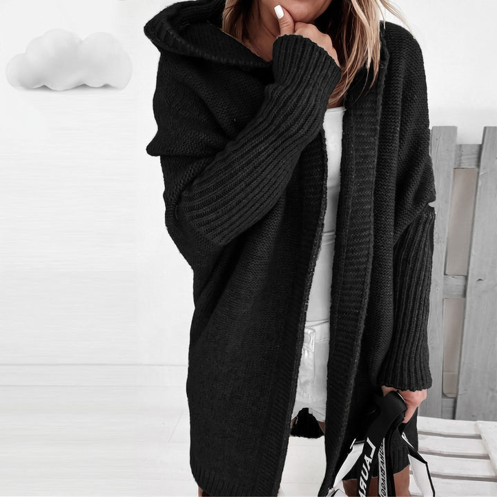 Melissa | Batwing Sleeve Hooded Longline Cardigan