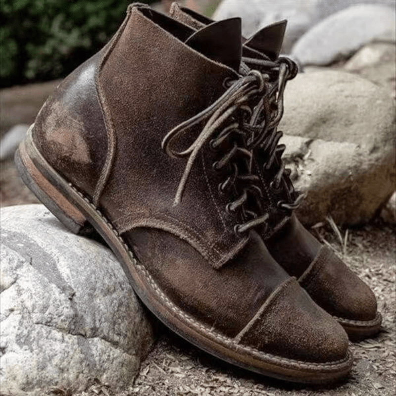 Michael | Lace-Up Cap Toe Ankle Boots