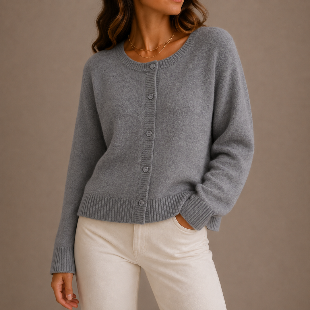Nina | Textured Button-Up Knit Cardigan