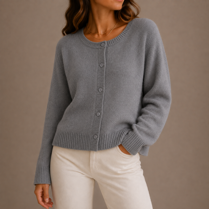 Nina | Textured Button-Up Knit Cardigan