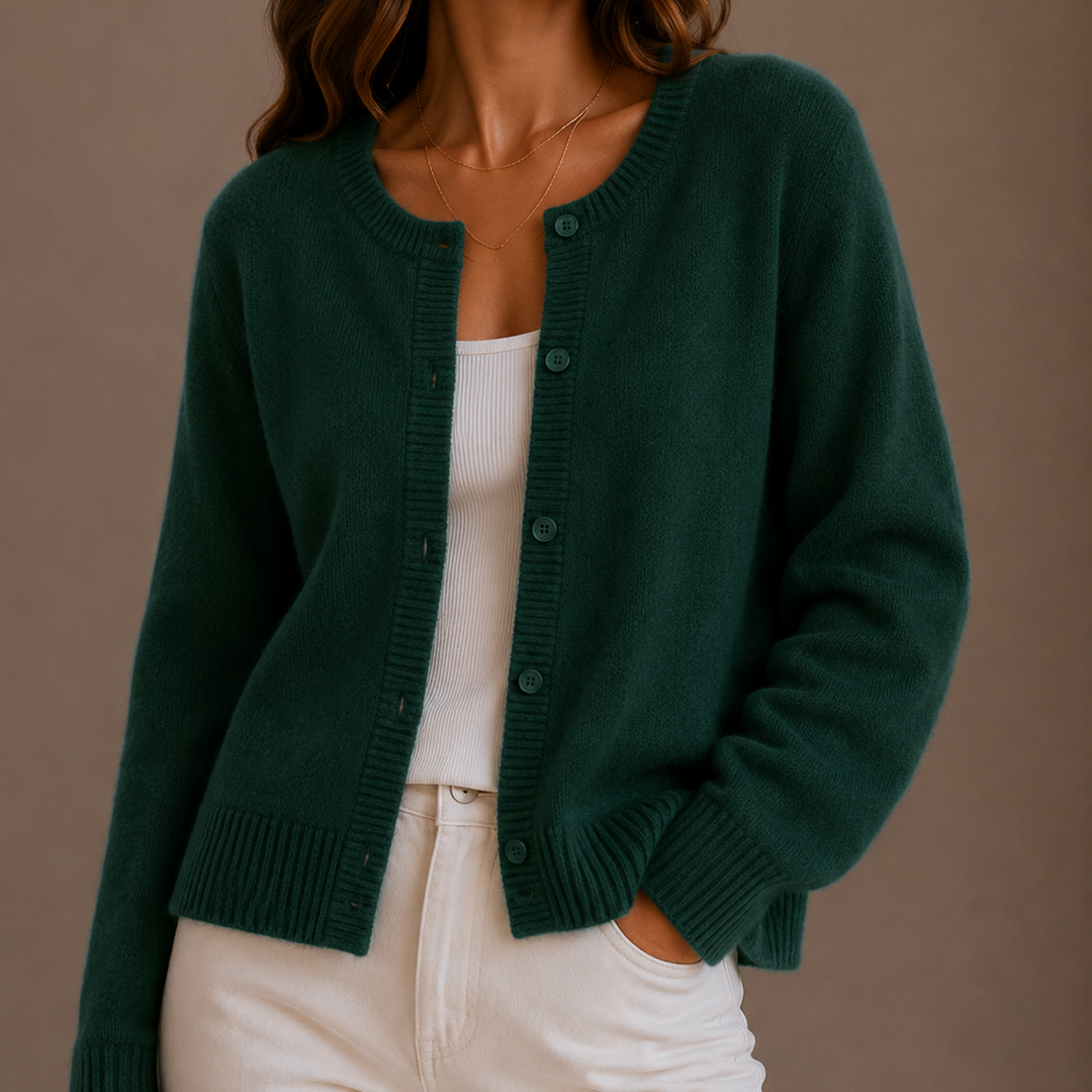 Nina | Textured Button-Up Knit Cardigan