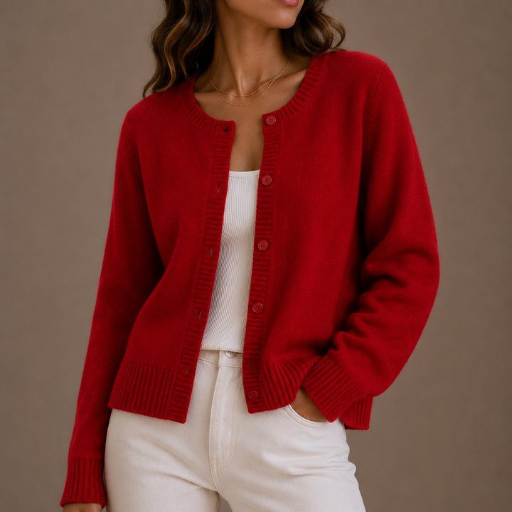 Nina | Textured Button-Up Knit Cardigan