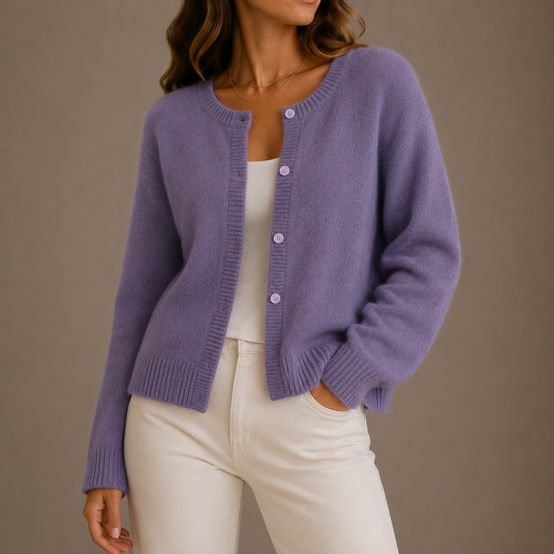 Nina | Textured Button-Up Knit Cardigan