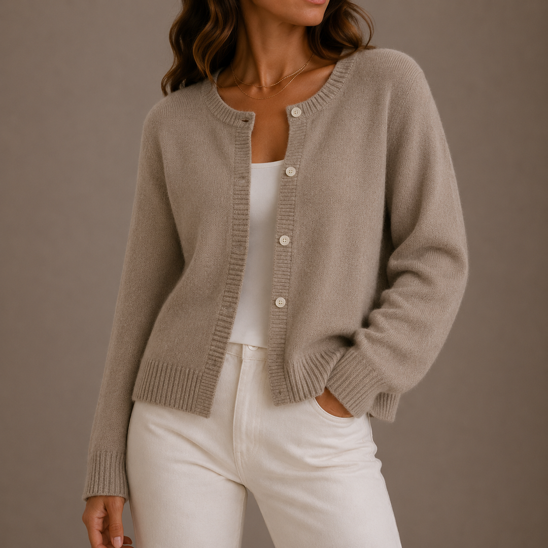 Nina | Textured Button-Up Knit Cardigan