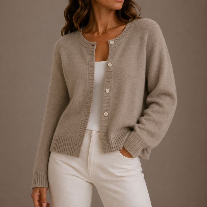 Nina | Textured Button-Up Knit Cardigan