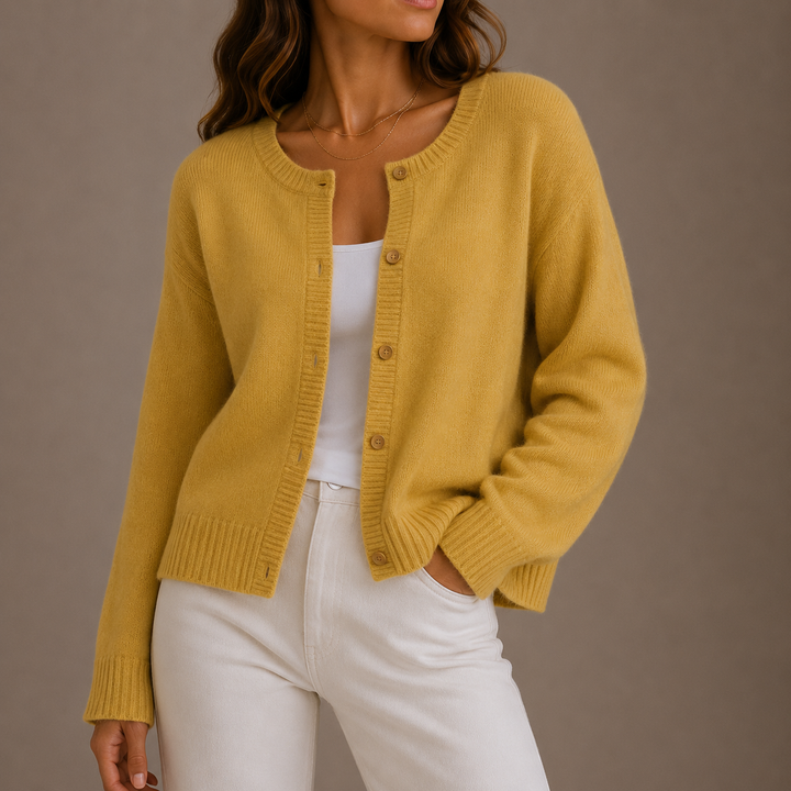 Nina | Textured Button-Up Knit Cardigan
