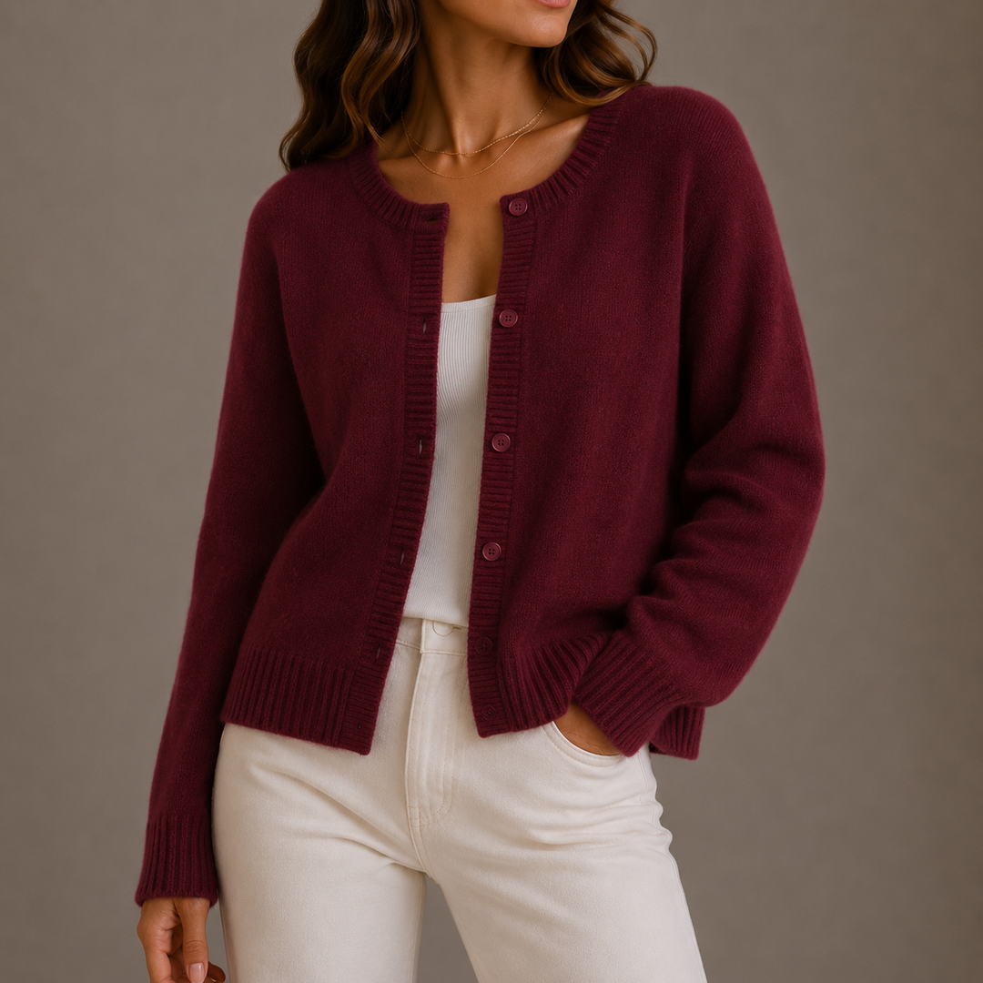 Nina | Textured Button-Up Knit Cardigan