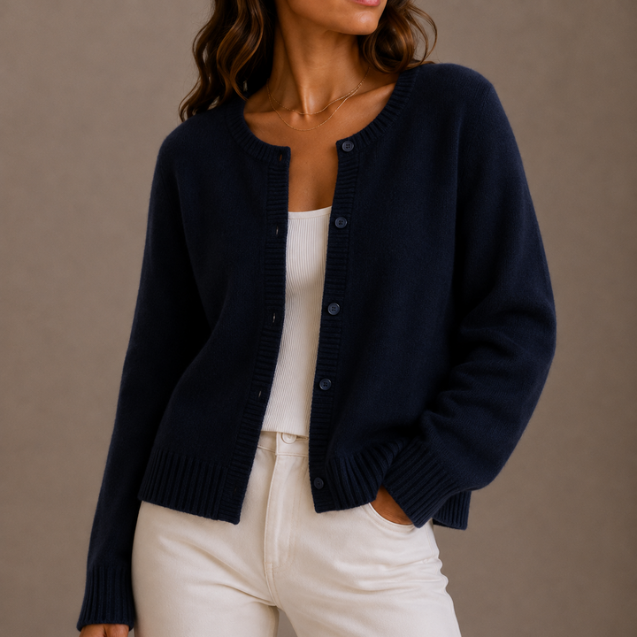 Nina | Textured Button-Up Knit Cardigan