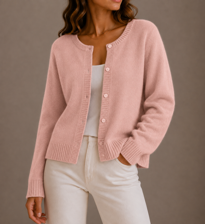 Nina | Textured Button-Up Knit Cardigan