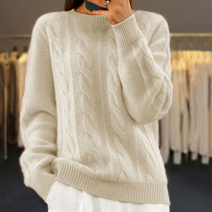 Orla | Cable Knit Crew Neck Jumper