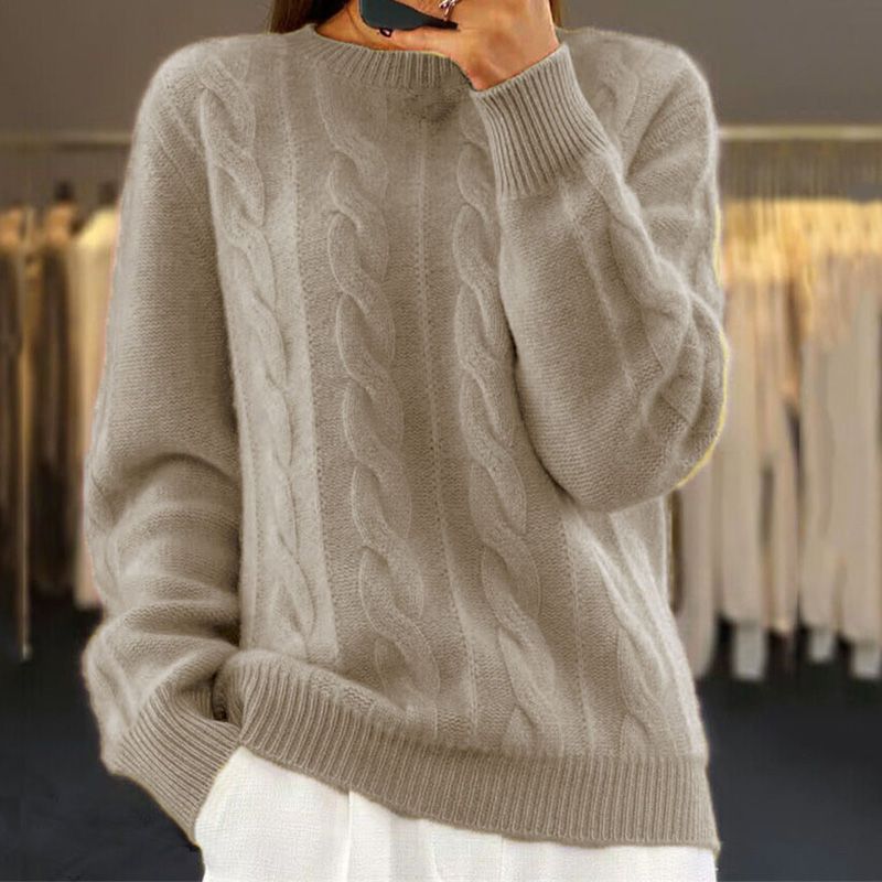 Orla | Cable Knit Crew Neck Jumper