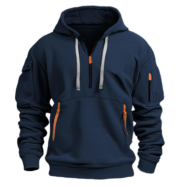 Phillip | Quarter Zip Utility Pocket Hoodie