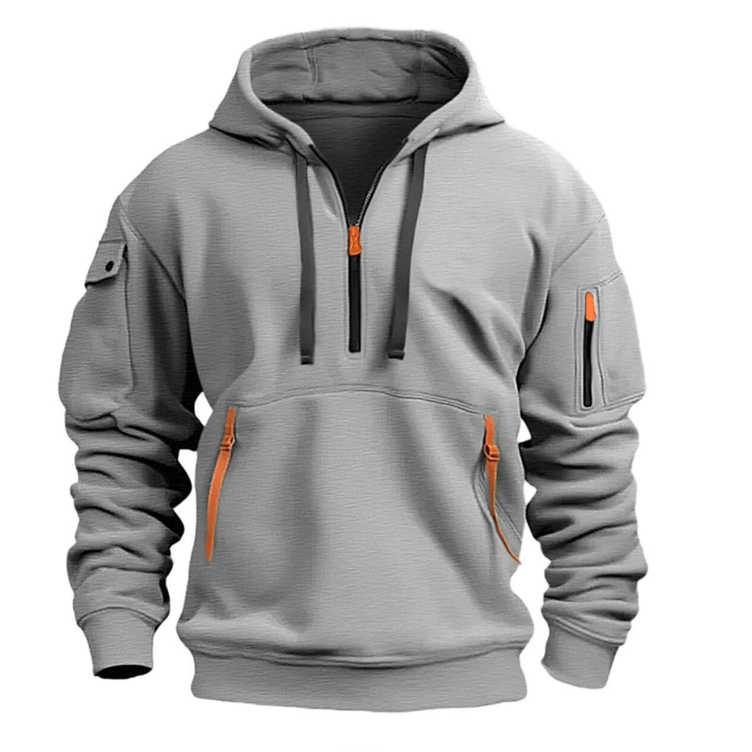 Phillip | Quarter Zip Utility Pocket Hoodie