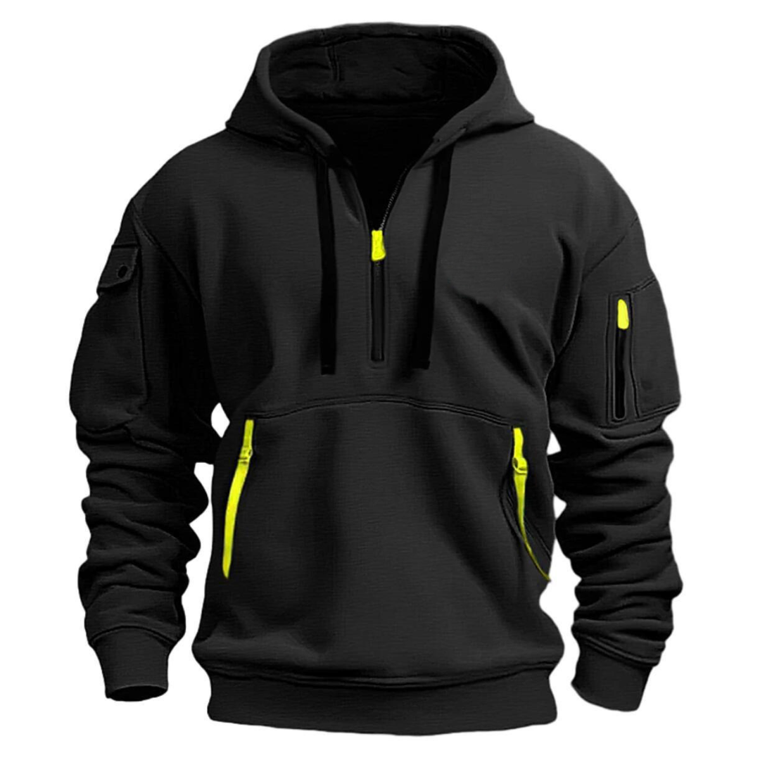 Phillip | Quarter Zip Utility Pocket Hoodie