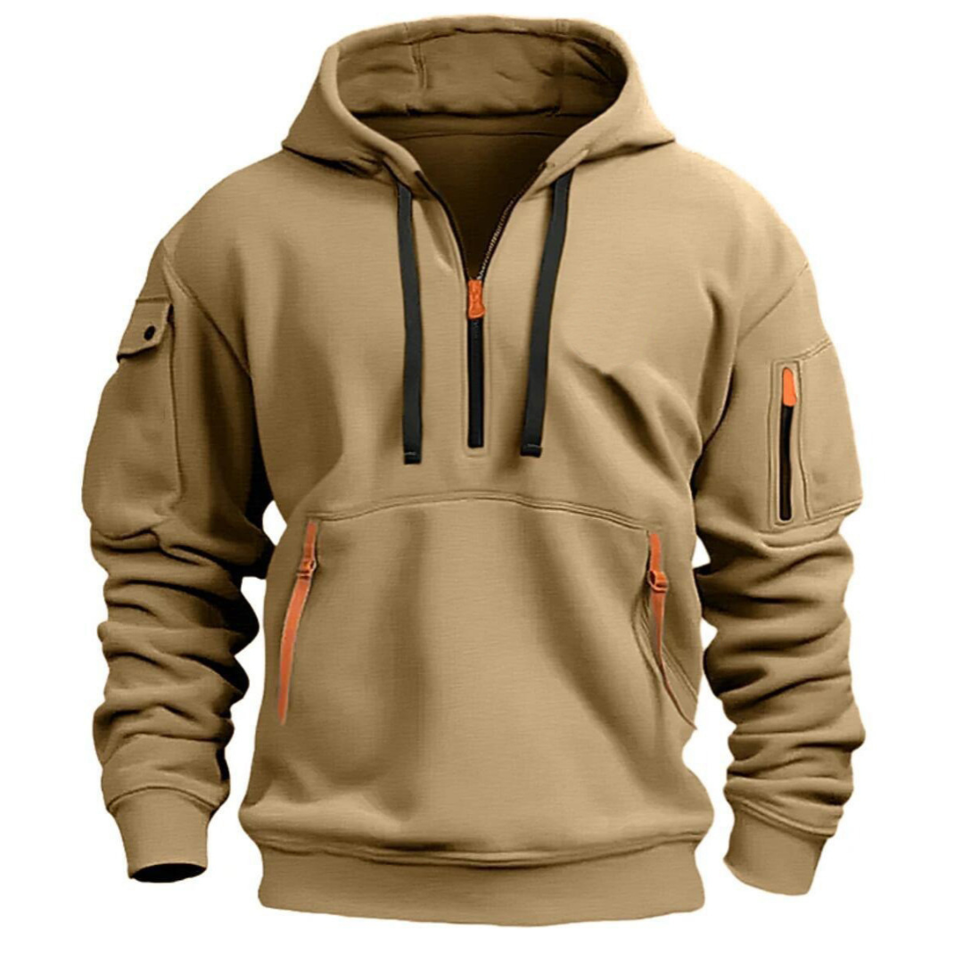 Phillip | Quarter Zip Utility Pocket Hoodie
