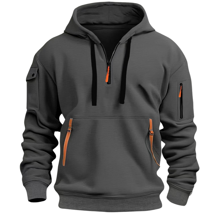 Phillip | Quarter Zip Utility Pocket Hoodie