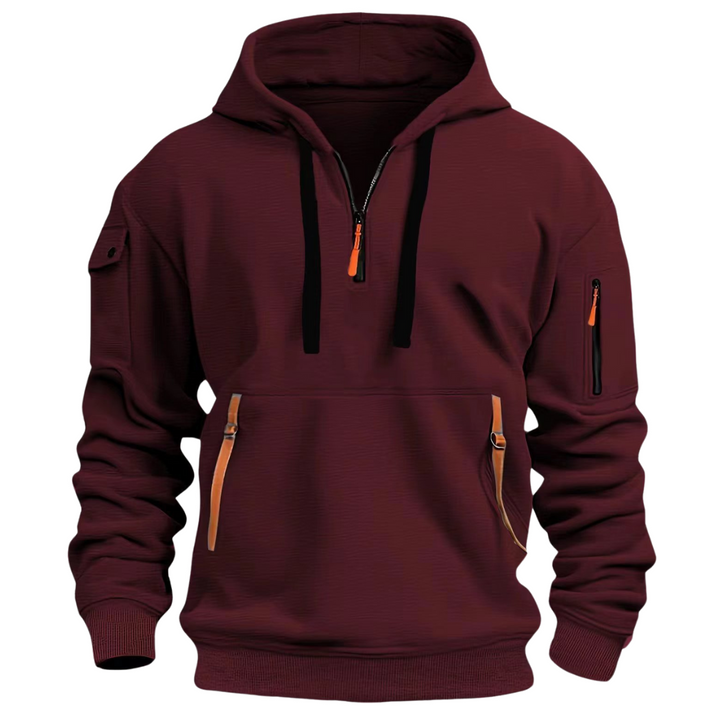 Phillip | Quarter Zip Utility Pocket Hoodie