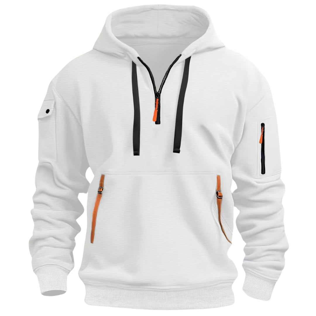 Phillip | Quarter Zip Utility Pocket Hoodie