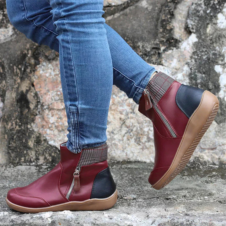 Ruby | Side Zip Panelled Ankle Boots