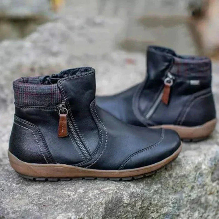 Ruby | Side Zip Panelled Ankle Boots