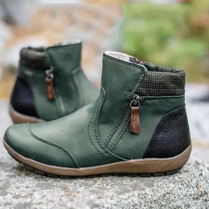 Ruby | Side Zip Panelled Ankle Boots