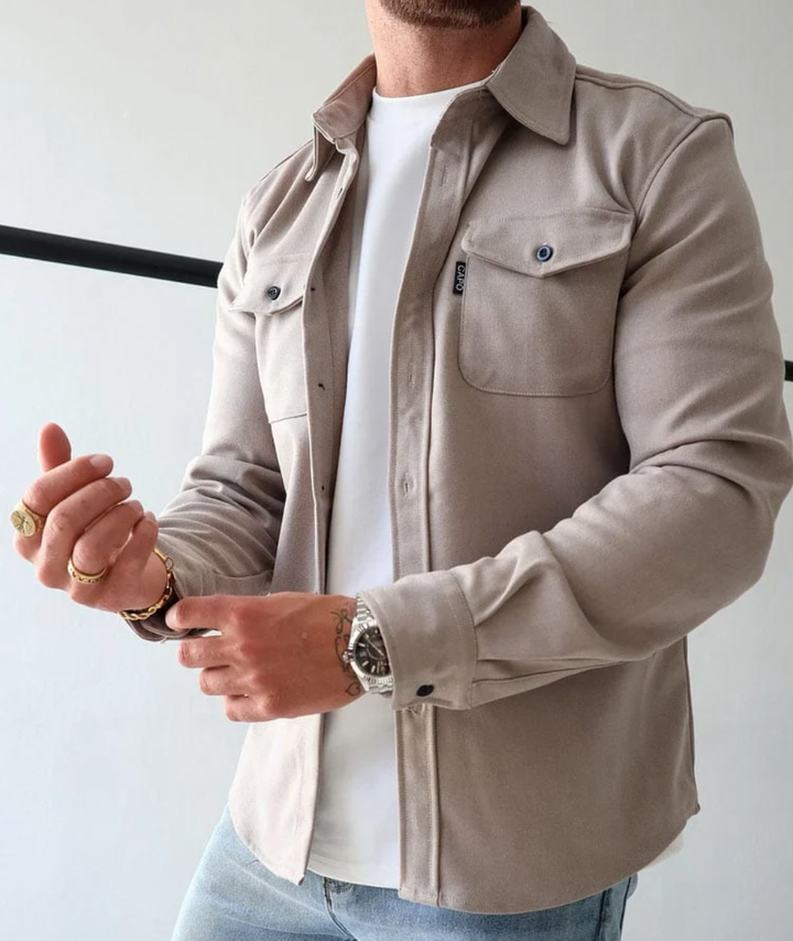 Ryan | Button Front Chest Pocket Overshirt
