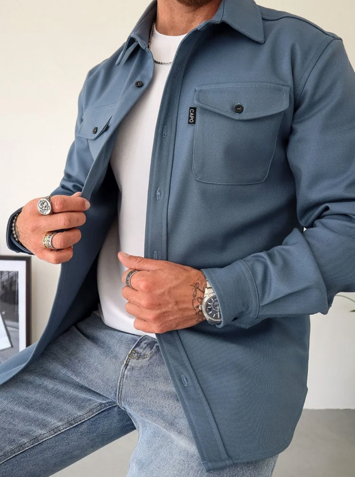 Ryan | Button Front Chest Pocket Overshirt