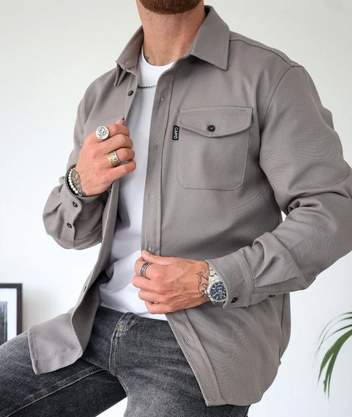 Ryan | Button Front Chest Pocket Overshirt