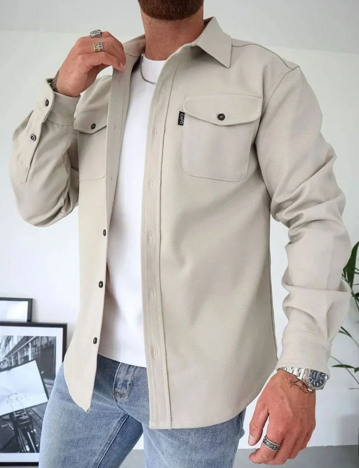 Ryan | Button Front Chest Pocket Overshirt