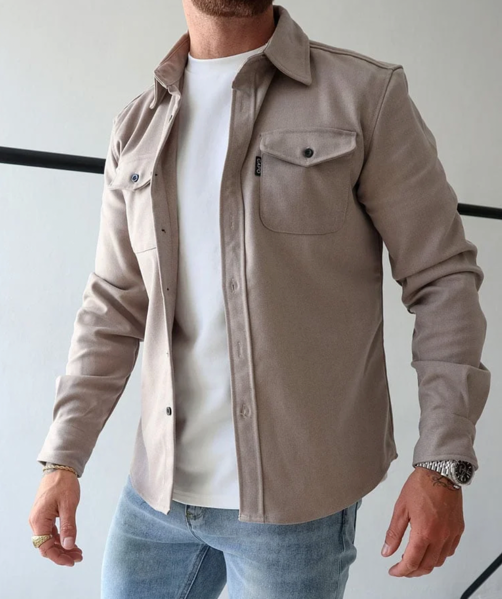 Ryan | Button Front Chest Pocket Overshirt