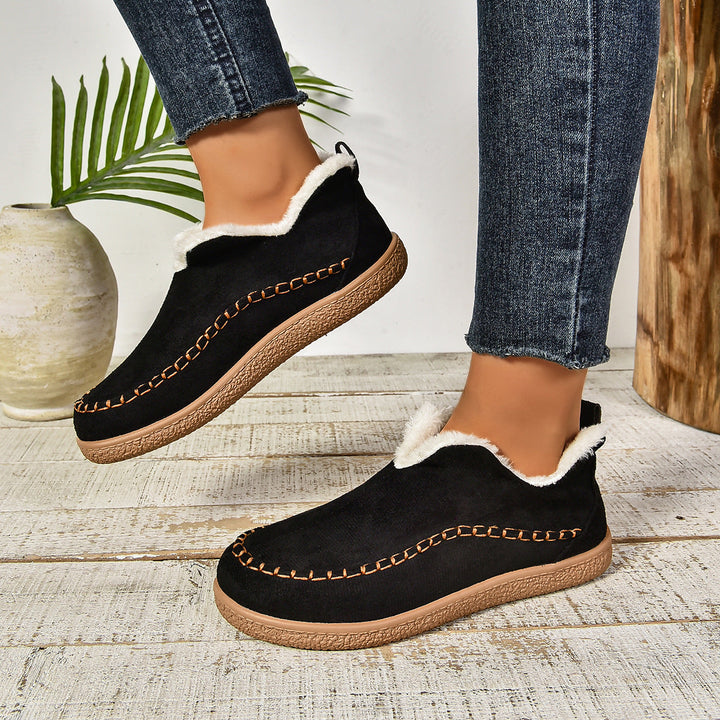 Sarah | Faux Fur Lined Slip-On Ankle Boots