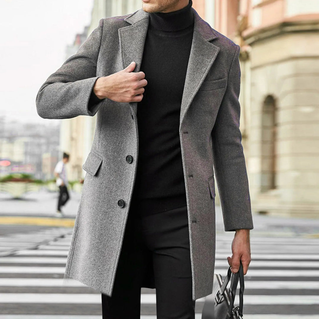 Sean | Single-Breasted Longline Overcoat