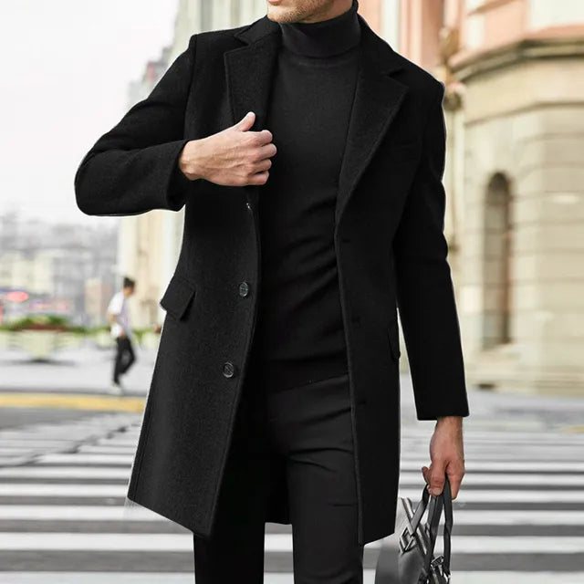 Sean | Single-Breasted Longline Overcoat