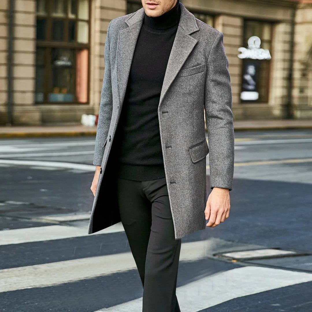 Sean | Single-Breasted Longline Overcoat