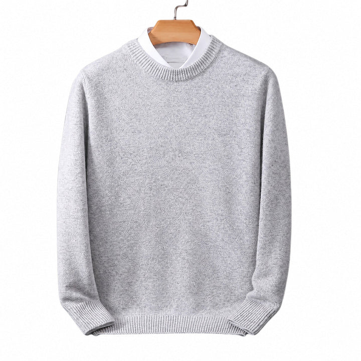 Stewart | Ribbed Mock Neck Layered Knit Jumper