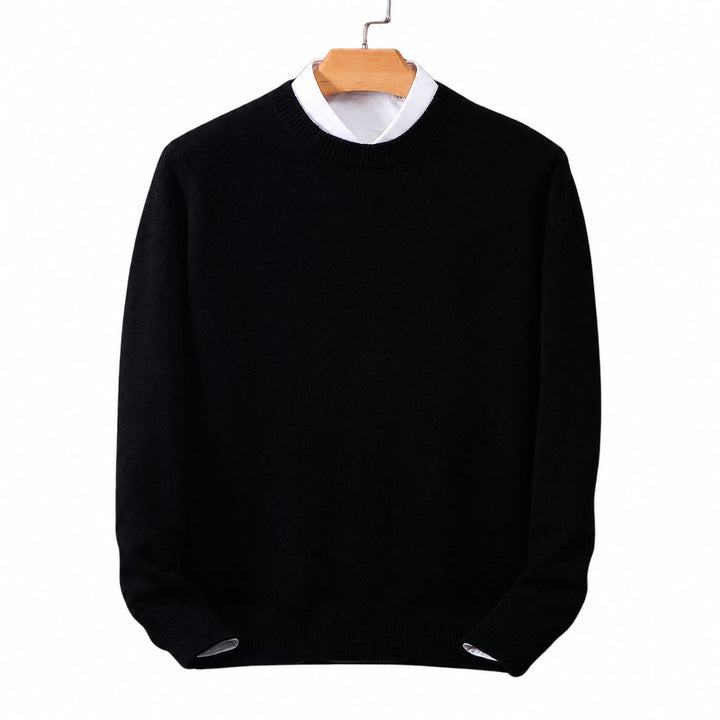 Stewart | Ribbed Mock Neck Layered Knit Jumper