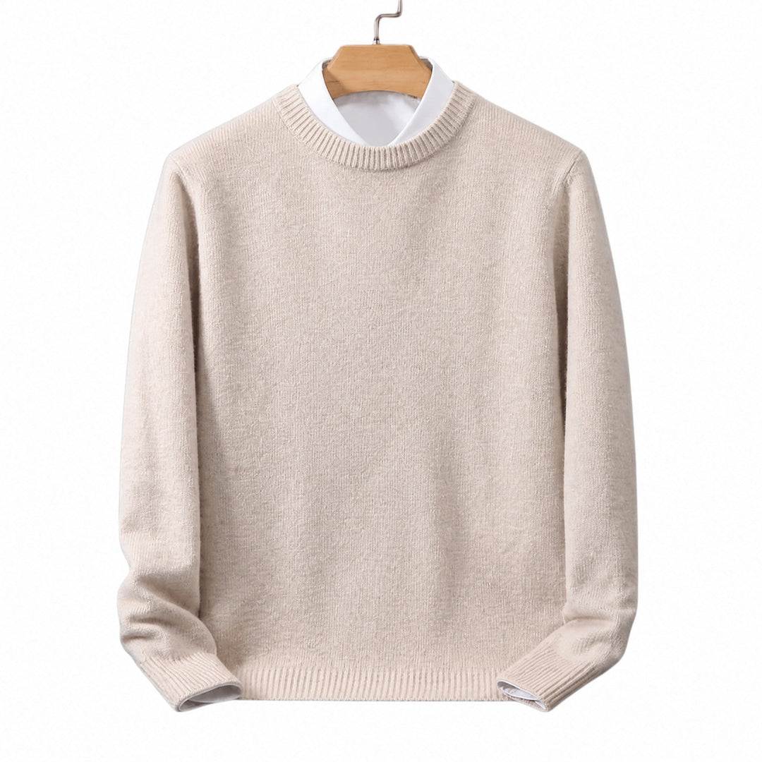 Stewart | Ribbed Mock Neck Layered Knit Jumper