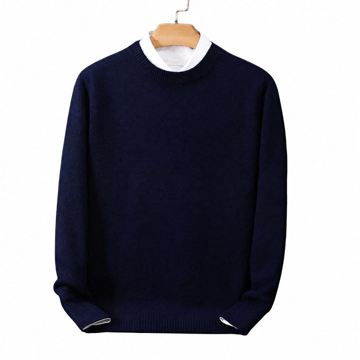 Stewart | Ribbed Mock Neck Layered Knit Jumper