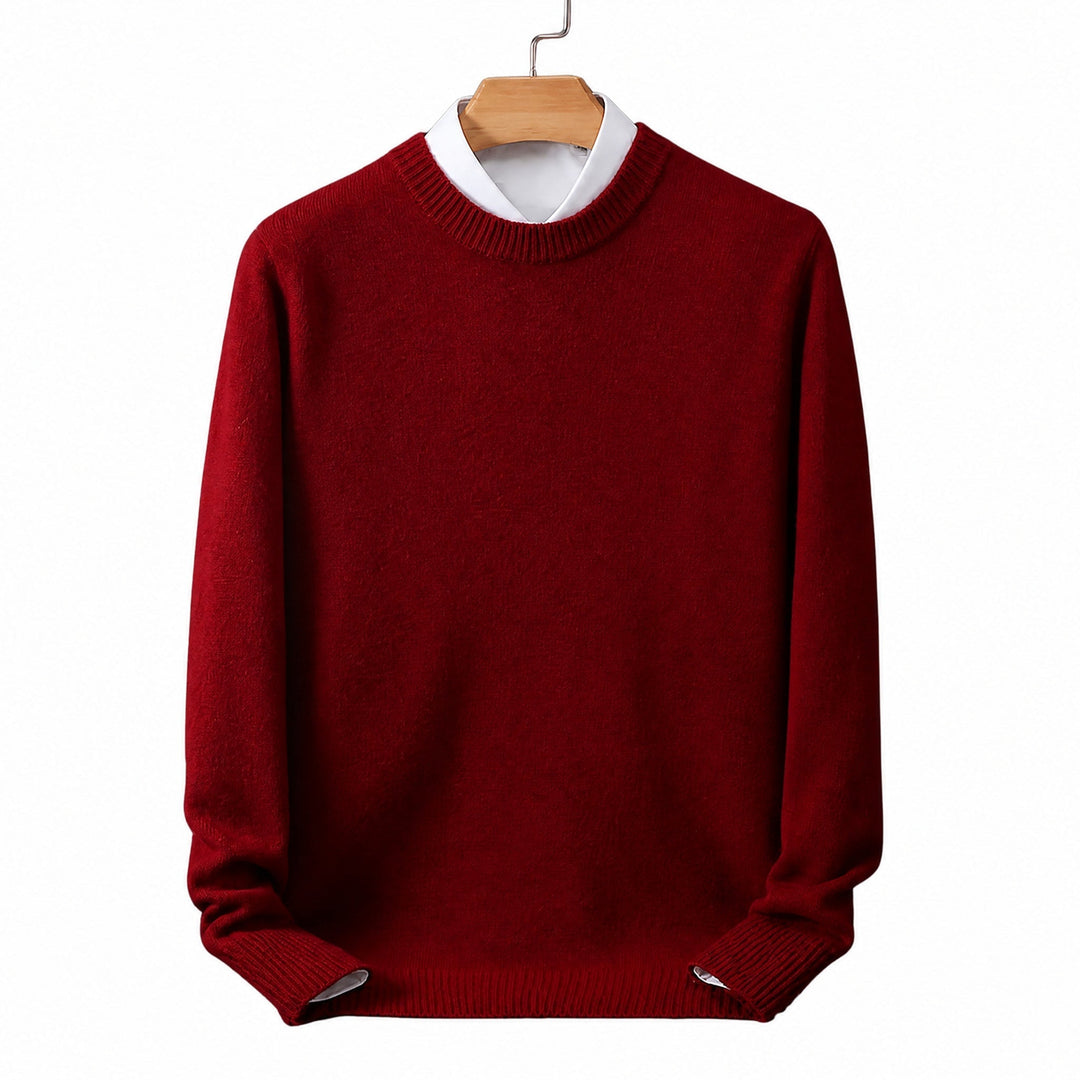 Stewart | Ribbed Mock Neck Layered Knit Jumper