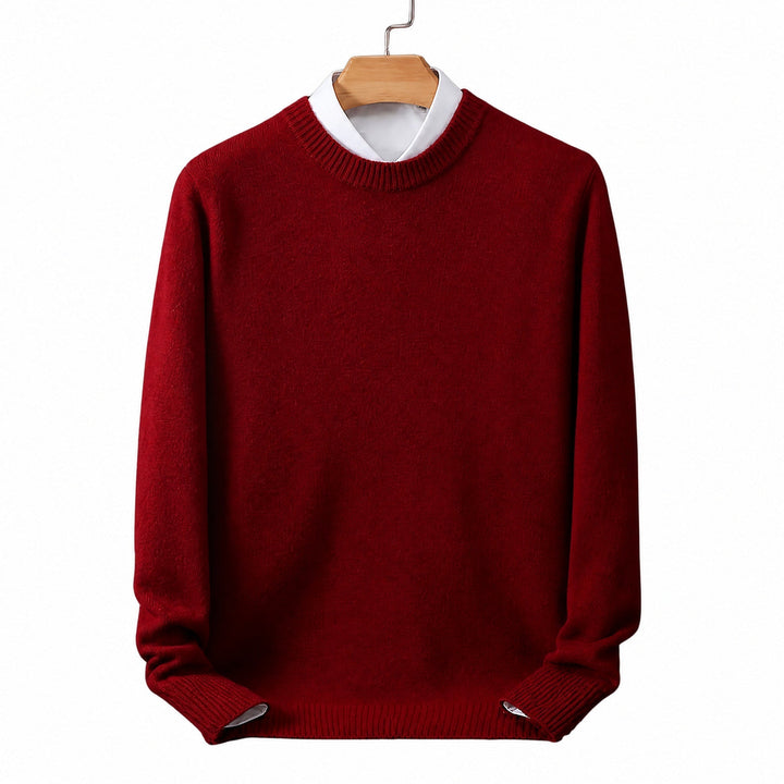 Stewart | Ribbed Mock Neck Layered Knit Jumper
