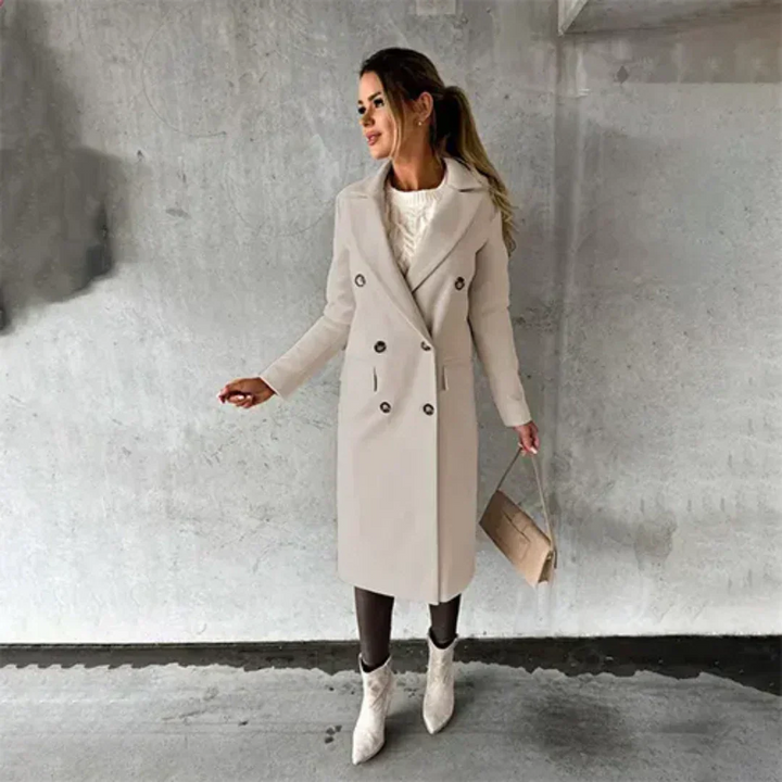 Taylor | Double Breasted Longline Lapel Coat