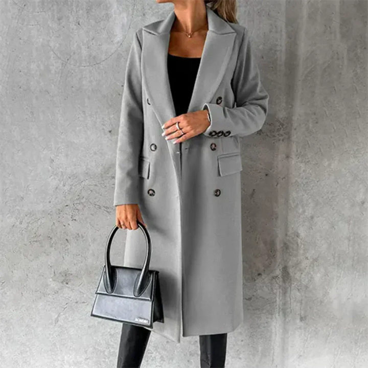 Taylor | Double Breasted Longline Lapel Coat