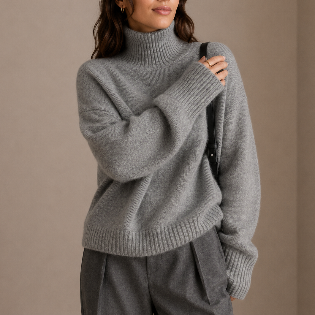 Tessa | Oversized Ribbed Turtleneck Jumper